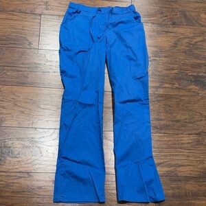 Women's Blue Pants drawstring elastic waist scrubs blue size small